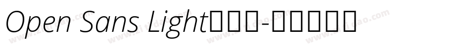 Open Sans Light手机版字体转换